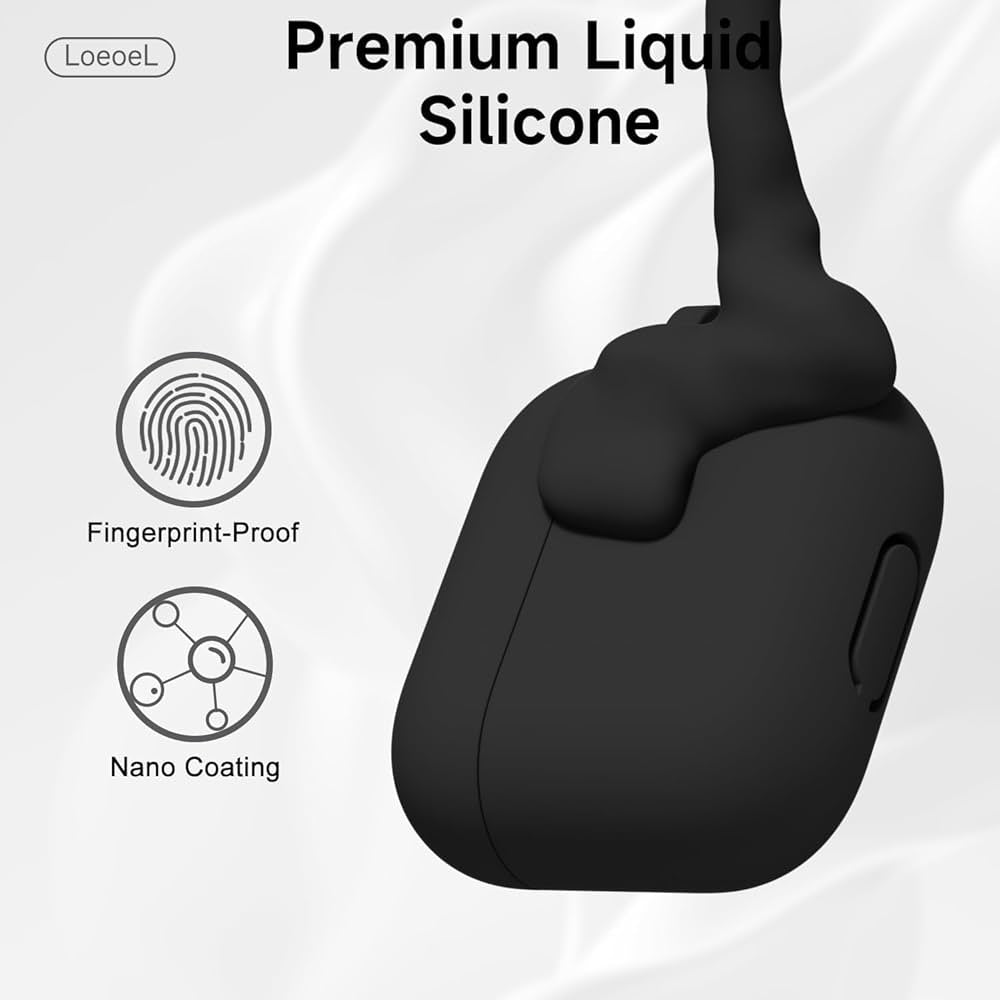 WearX Silicone Case for – Triple-Layer Shock Protection + Keychain Mount ()