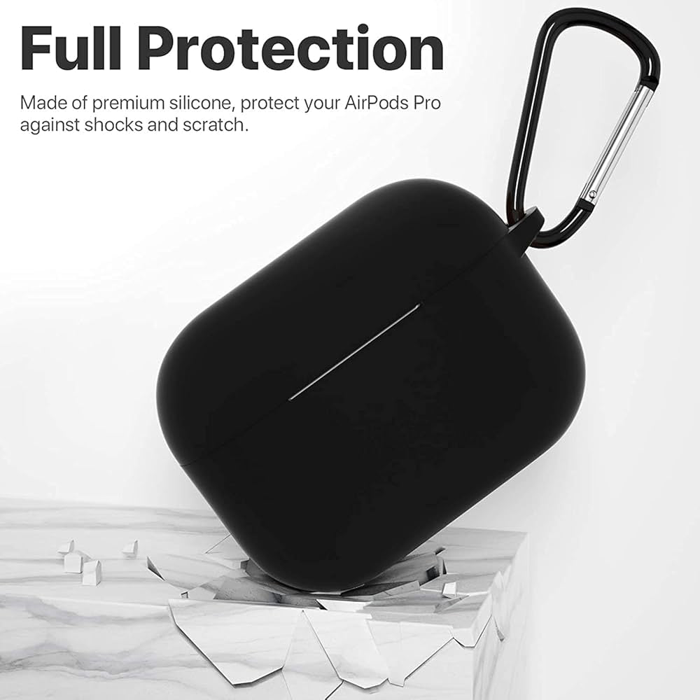 WearX Silicone Case for WearPods Pro 2 – Triple-Layer Shock Protection + Keychain Mount