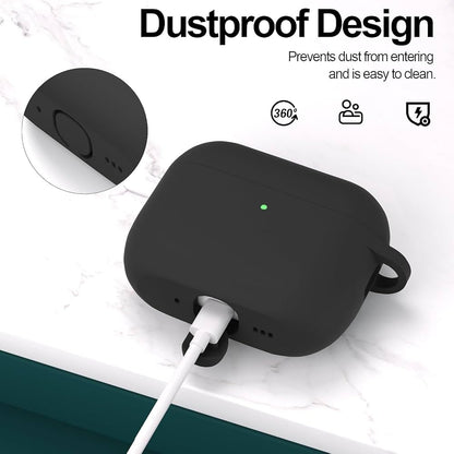 WearX Silicone Case for WearPods Pro 2 – Triple-Layer Shock Protection + Keychain Mount