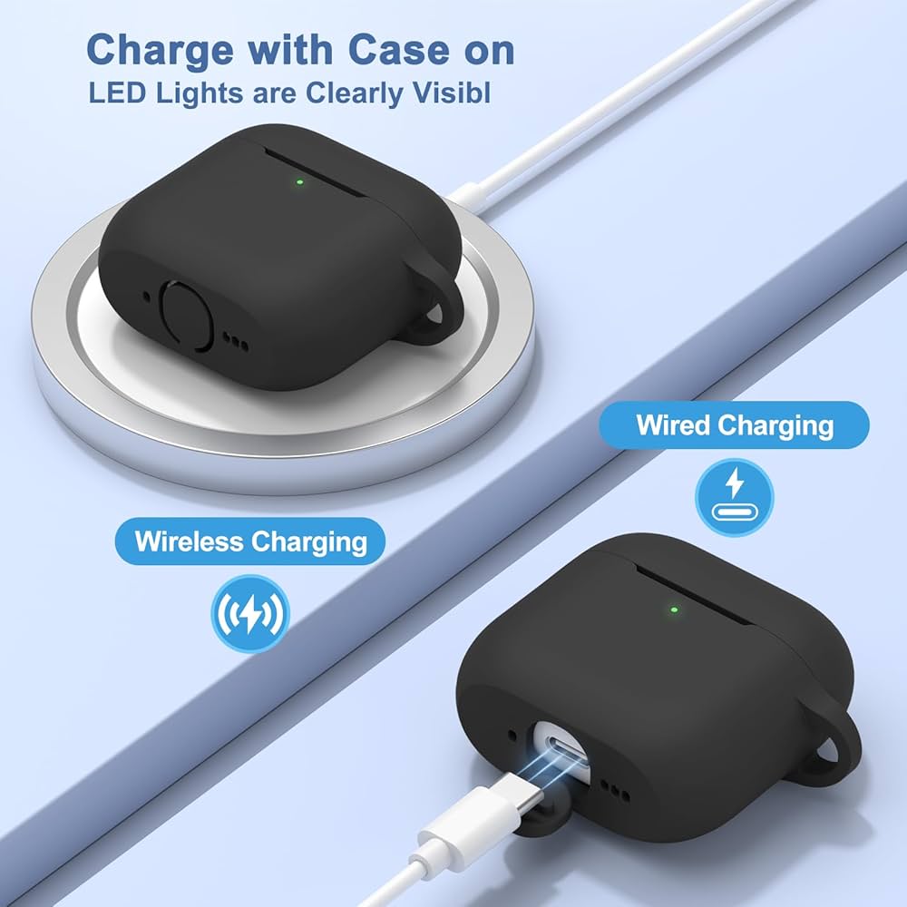 WearX Silicone Case for – Triple-Layer Shock Protection + Keychain Mount ()